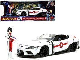 2020 Toyota Supra White and Rick Hunter Diecast Figurine &quot;Robotech&quot; &quot;Hollywood - £43.33 GBP