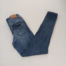 Levi’s 721 High Rise Skinny Jeans Womens Blue Stretch Jeans Size 26 Fits (24×29) image 2