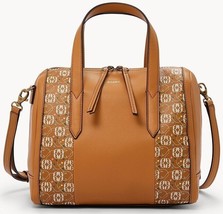 Fossil Sydney Satchel Tan Logo Crossbody Handbag SHB2952919 NWT $150 Retail - £51.42 GBP