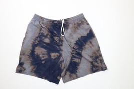 Vintage Streetwear Mens Size XL Acid Wash Above Knee Dad Shorts Blue Trippy - £31.61 GBP