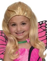 Girls Halloween Barbie Mariposa Fairy Princess Blonde Wig Costume Accessory - £14.28 GBP