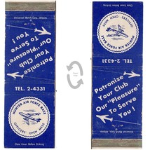 Vintage Matchbook Cover Hunter Air Force Base Savannah GA Officers Mess ... - $9.89