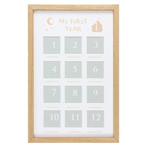 Newborn Baby Gift - My First Year Wooden Photo Frame - New Parents - £13.57 GBP