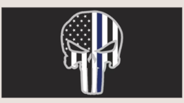 US Police Punisher Black Bumper Stickers Made in USA 12 PACK - £18.55 GBP