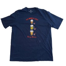 Tommy Bahama Navy Blue Brew List Short Sleeve Graphic Tee Tshirt Mens Large - $23.99