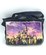 Disneyland 50th Anniversary Beaded Sequin Tote Bag Blue Canvas 2005 14&quot; ... - £15.95 GBP