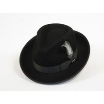 Men BENTLY HEADWEAR Hat Australian Wool Fedora Brooks Collection BR723 Black image 3