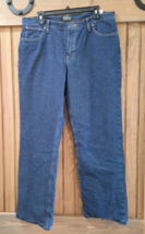 NEW Cabela&#39;s Fleece Lined Jeans Women’s 14 Short X 30 Dark Blue Cotton 3... - $18.95