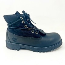 Timberland 6 In Premium Waterproof Roll Top Black Noir Kids Junior Boots 19988 - £39.92 GBP