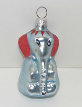ELEPHANT Vintage Blue Glass Christmas Ornament W Germany - £11.74 GBP
