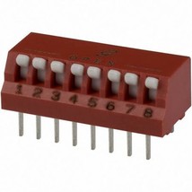 76PSB08 SWITCH PIANO DIP SPST 150MA 30V Dip Switch SPST 8 Position - £1.10 GBP