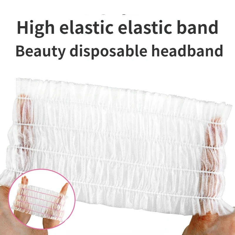 50/100 Pcs Disposable Spa Facial Headbands Stretch Non Woven Soft Skin Care Hair - £32.29 GBP