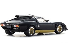 Lamborghini Miura SVR Black with Gold Accents and Wheels 1/43 Diecast Mo... - $80.51