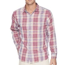 Tommy Bahama Purple Pink Palapa Plaid Floral Overlay Button Down Shirt S... - $111.99