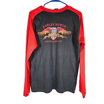Harley-Davidson Mens LS Tshirt Harley World Amsterdam Black Red Rare Large - $29.99