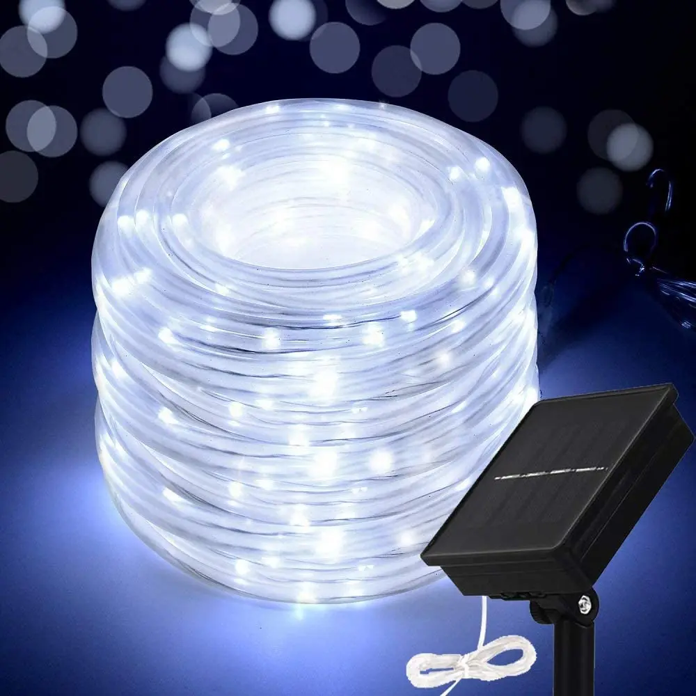 Solar Rope String Lights IP65 Waterproof Outdoor LED Copper Fairy String  Light  - £64.00 GBP