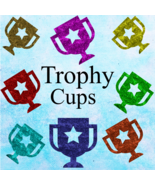 Glitter Trophy Cups1-Digital Clipart-Art Clip-Gift Cards-Banner-Gift Tag... - $37.17 MXN