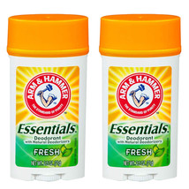(2 Pack) NEW Arm & Hammer Essentials Solid Deodorant Clean Wide Stick 2.50 Oz - £12.35 GBP
