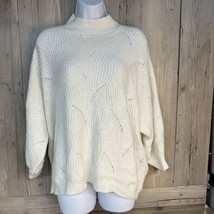 Women&#39;s Wonderly Parchment Soft Long Sleeve White Sweater Size XL NWT - $10.54