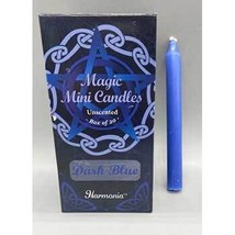 1/2&quot; dia 5&quot; long Dark Blue chime candle 20 pack - £8.30 GBP