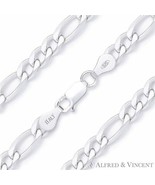 Figaro Figaroa Link 3.7mm Solid .925 Italy Sterling Silver Italian Chain... - £20.41 GBP+