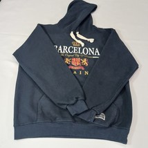 Barcelona Spain Men&#39;s Black Hoodie Pullover Sweatshirt Measured Chest 42&quot; - €21,35 EUR