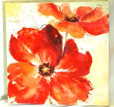 Floral Wall Art Picture Hand Painted on Stretched Canvas a - £17.07 GBP