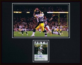 Jerricho Cotchery Signed Framed Rookie Card &amp; 2011 Playoff Photo Display TOPPS - $64.34