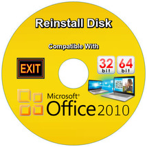 Reinstall Disk compatible with Office 2010 Pro Plus ReInstall Restore - $14.99