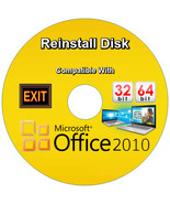 Reinstall Disk compatible with Office 2010 Pro Plus ReInstall Restore - $14.99