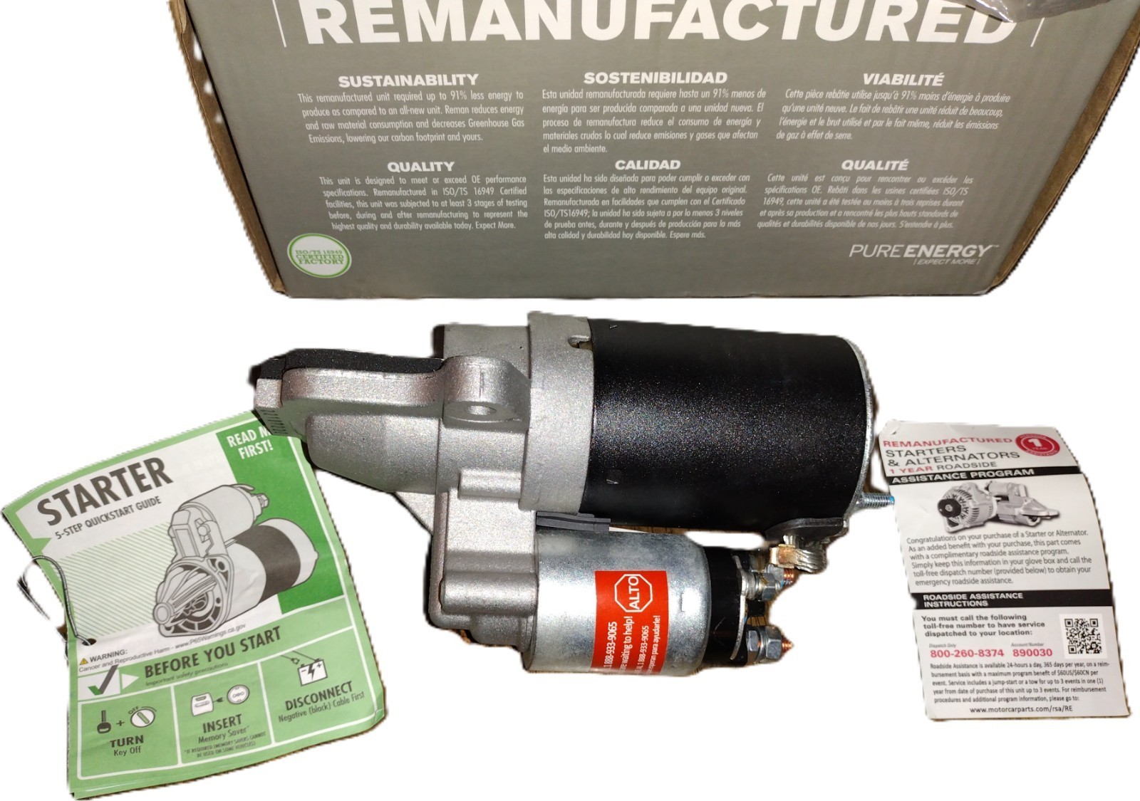 NEW Pure Energy 6657S - Remanufactured Starter Motor - $69.99