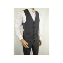 Men's RENOIR Vest Wool 140's Adjustable, Full Lining 508-3 Mid Gray image 7
