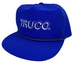 Vintage Truco Hat Cap Snap Back Blue Rope Nylon One Size Fits All Industry Logo - £15.65 GBP