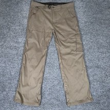 Prana Zion Pants Mens XLx30 (37x29) Olive Cargo Stretch Straight Nylon B... - $35.82