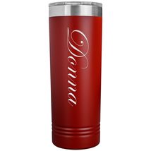 Donna - 22oz Insulated Skinny Tumbler Personalized Name - Red - £26.54 GBP