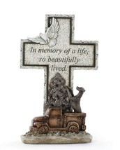 Hunting Dog With Truck Memorial Sentimental Sympathy Cross - £30.96 GBP