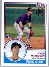 2018 Topps 1983 Topps Baseball 83-76 Ryan McMahon Rookie Colorado Rockies - £1.56 GBP