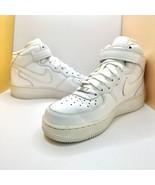 Nike Air Force 1 Mid &#39;07 Mens Size 7 White Athletic Shoes Sneakers 31512... - £16.38 GBP