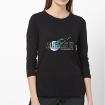 Final Fantasy VII Women&#39;s Longsleeve Black T-Shirt - £11.98 GBP