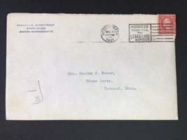 c.1921 Executive Department State House Boston MA Stamped Cancelled Envelope - £4.05 GBP