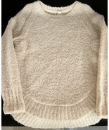 Gap Kids Girls Knit Sweater Ivory w Silver Threads Side Slits Small 6-7 ... - £11.23 GBP