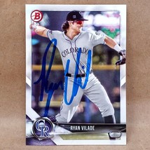 2018 Bowman #BP92 Ryan Vilade SIGNED Card Colorado Rockies Auto AU - $2.95