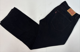 Levis 501 Jeans Mens 36x29 Black Regular Straight Leg Button Fly Workwea... - $456.53 MXN