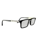 Cadillac CI1606 Black Silver TM GM Rectangle Full Rim Eyeglasses Frame - $37.24