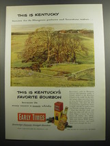 1951 Early Times Bourbon Advertisement - art by Robert Lougheed - £14.53 GBP