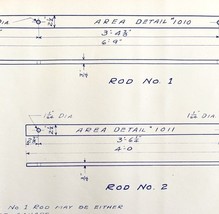 1950 Railroad Bangor Aroostook 75 LB Switch Rods AREA #3001 Blueprint F2... - $118.17 CAD