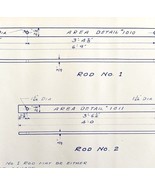 1950 Railroad Bangor Aroostook 75 LB Switch Rods AREA #3001 Blueprint F2... - $118.23 CAD