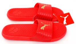 Puma Red &amp; Gold Cool Cat Echo Slide Sandals Women&#39;s Size 8 NWT - £39.51 GBP