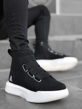 Original Design BA0142 Banded High Sole Black Sport Boots Men Fashion Sneaker Sh - £117.76 GBP