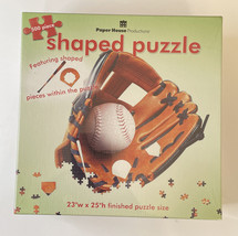 Paper House Prod. Baseball Glove Shaped Puzzle 500 Pcs Shapes Pieces 23&quot;... - $22.95